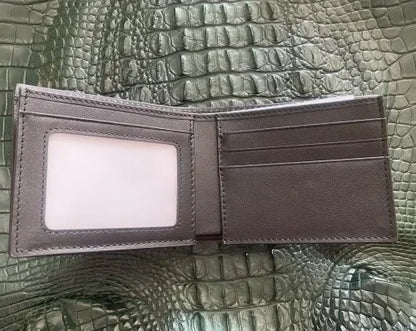 Men's Genuine Crocodile Leather Bifold Wallet | Luxury Card Organizer