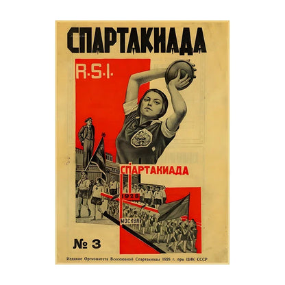 Soviet USSR Vintage Propaganda Poster – Stalin Portrait Retro Wall Art Print