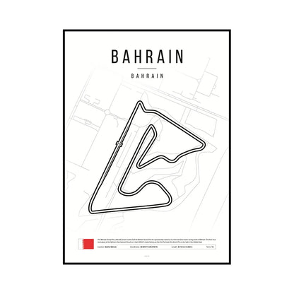 F1 Race Track Map Poster – Formula 1 Circuit Wall Art Print