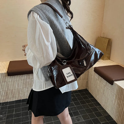 PU Leather Shoulder Bag – Women's Luxury Crossbody Underarm Bag