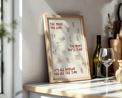 Olivia Dean Lyrics Wall Art Print – The More You Look Poster