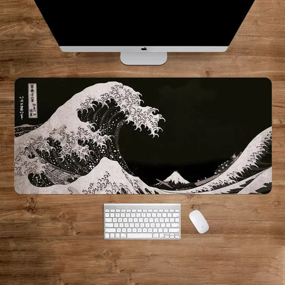 Large Mouse Pad Abstract Marble Fluid Art Design – Non-Slip Gaming Desk Mat