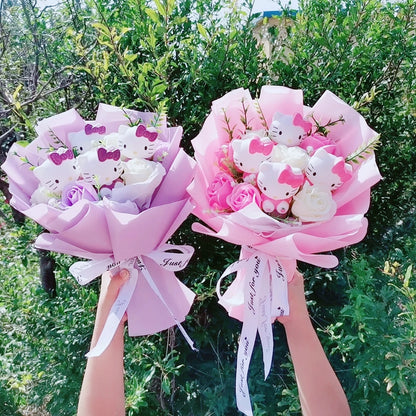 Hello Kitty Plush Bouquet Rose Flower Gift