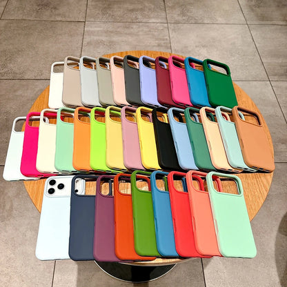 Liquid Silicone iPhone 17 Case – Candy Color Matte, iPhone 17 / Pro / Max / Air