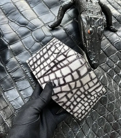 Men's Genuine Crocodile Leather Long Wallet | Luxury Card Organizer