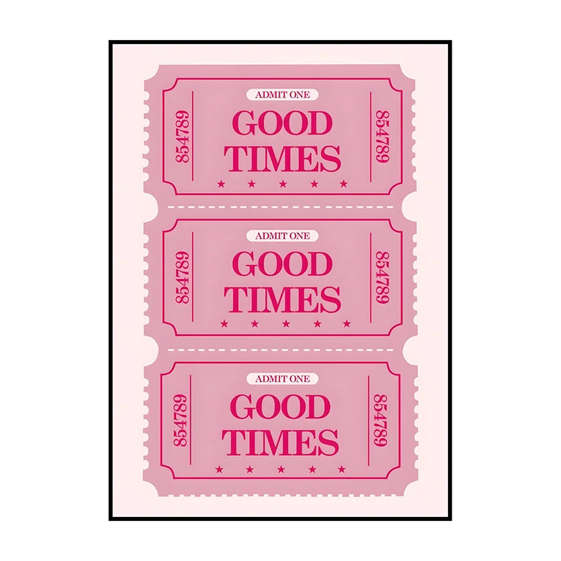 Shower Karaoke Admit One Poster – Funny Retro Bathroom Wall Art
