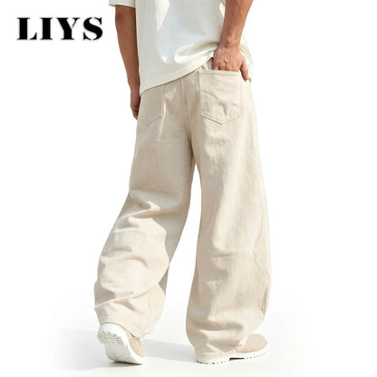 Men's Baggy Wide Leg Denim Jeans – Y2K Streetwear Style