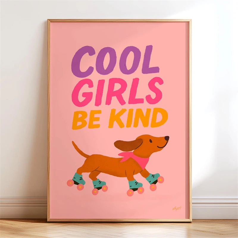 Boho Kids Wall Art Poster – Unicorn Motivational Print for Nursery & Girls Room