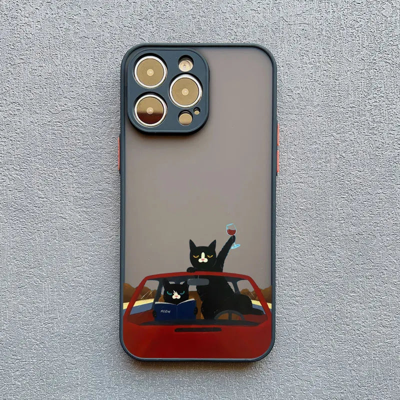 Funny Cat Phone Case for iPhone 17 16 15 14 13 12 11 X Shockproof
