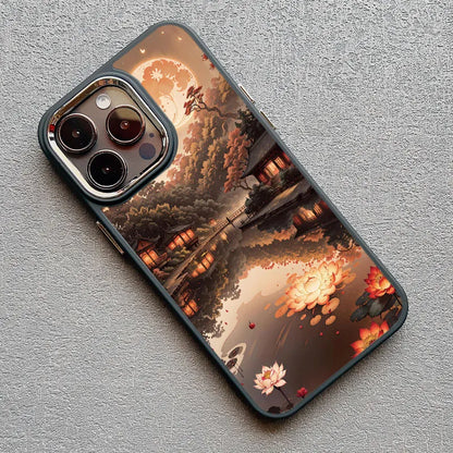 Mountain Peak Lake Vintage Silicone Phone Case