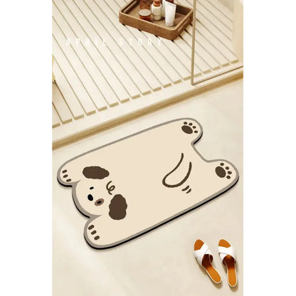 Cartoon Animal Shaped Rug – Soft Absorbent Anti-Slip Floor Mat