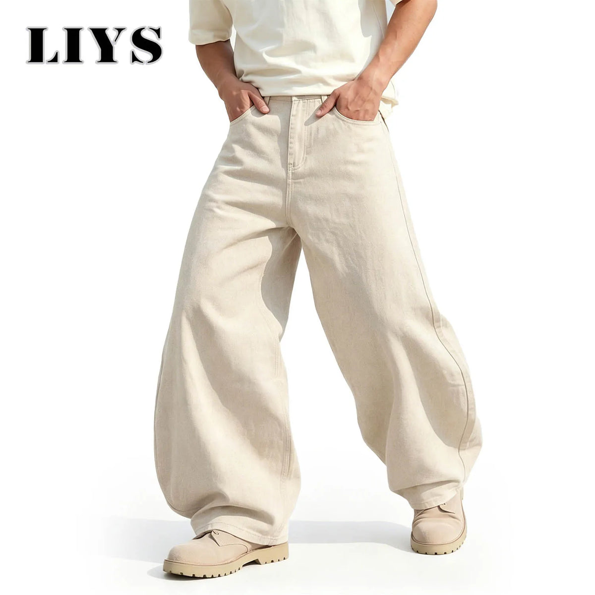 Men's Baggy Wide Leg Denim Jeans – Y2K Streetwear Style