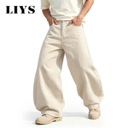 Men's Baggy Wide Leg Denim Jeans – Y2K Streetwear Style