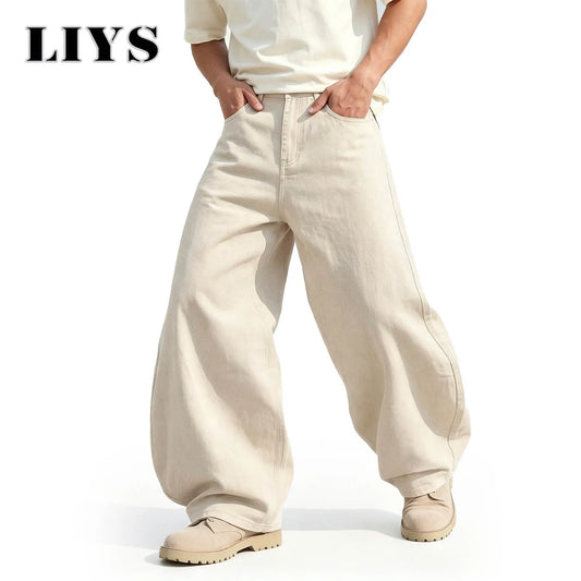Men's Baggy Wide Leg Denim Jeans – Y2K Streetwear Style