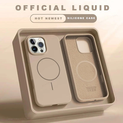 MagSafe Silicone iPhone Case – Shockproof Cover for iPhone 11–17