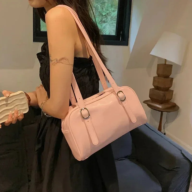Green Commuter Luxury Designer Handbags Pure Color Causal Bag