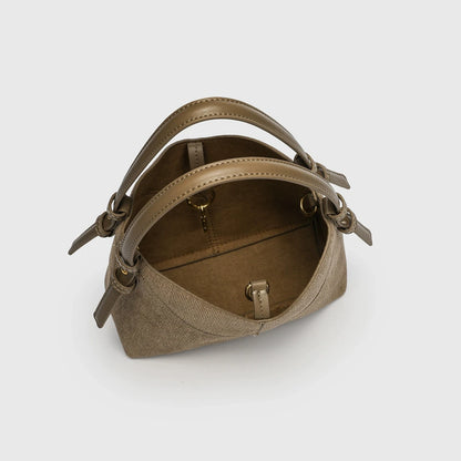 Fashion Patchwork Bucket Bags for Women Canvas Handbags