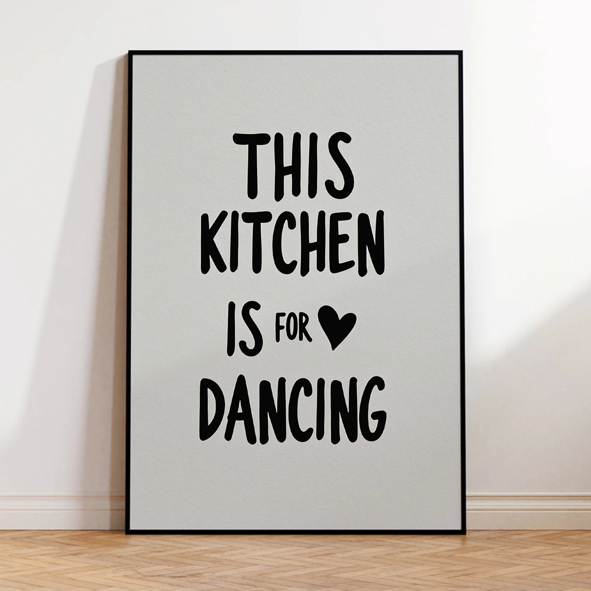 This Kitchen Is for Dancing Canvas Wall Art Poster – Funny Kitchen Print