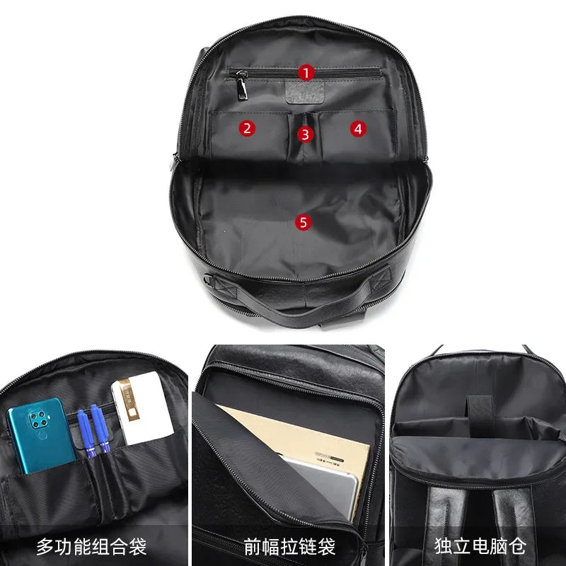 Genuine Leather Backpack for Men – Large Luxury
