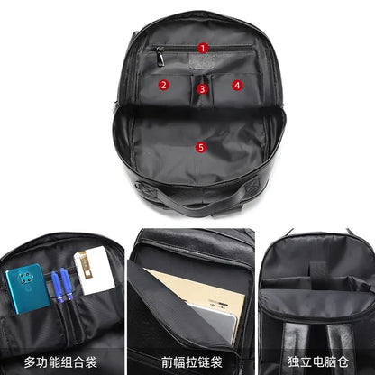 Genuine Leather Backpack for Men – Large Luxury