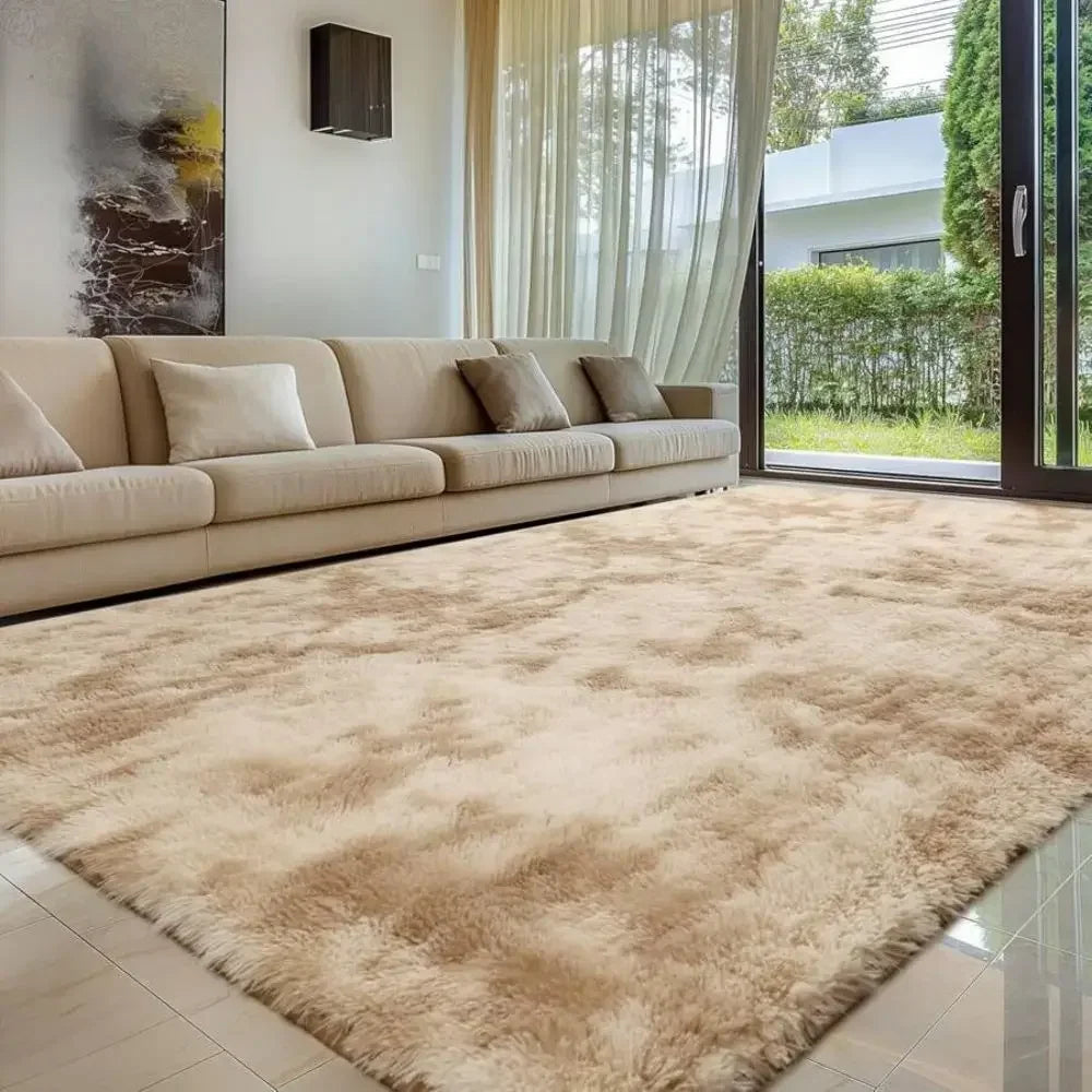 Soft Fuzzy Area Rug – Plush Fluffy Carpet for Bedroom & Living Room