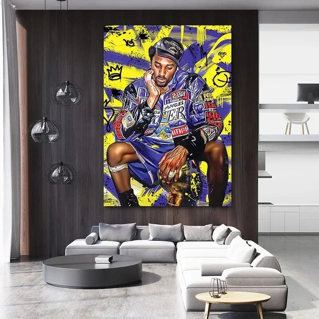 Basketball Legends Canvas Poster – Kobe, LeBron & More Wall Art