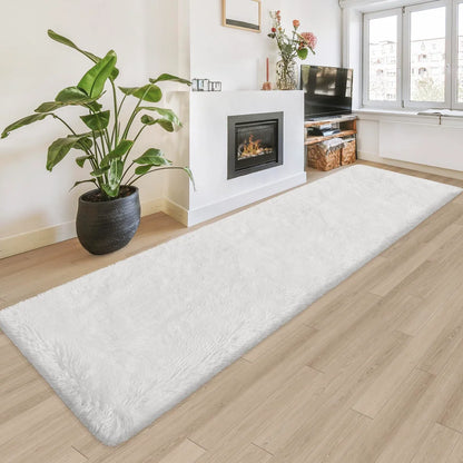 Tie-Dye Shaggy Runner Rug – Soft Fluffy Floor Mat for Bedroom & Living Room