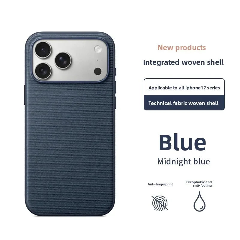 MagSafe Woven Fabric iPhone Case – iPhone 13 to 17 Series, Shockproof