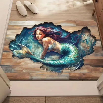 3D Optical Illusion Trap Door Rug – Non-Slip Floor Mat