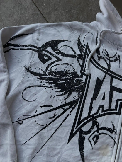 Tapout Graphic Zip-Up Hoodie – Y2K Oversized Streetwear Sweatshirt