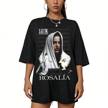 Rosalia Lux Tour Vintage Graphic T-Shirt – Retro Fan Tee