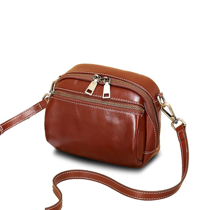 Women Cowhide Small Handbag Popular and Versatile Genuine Leather