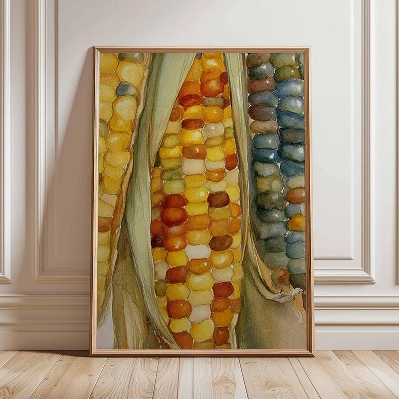 Rustic Kitchen Still Life Poster Vintage Bread Art Print Canvas Oil Painting Style Wall Picture