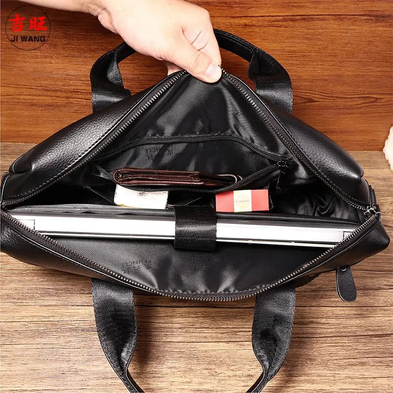 Genuine Leather Laptop Briefcase for Men – 16 Inch