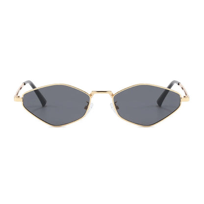 Women's Small Frame Polygon Sunglasses – UV400 Metal Designer Shades