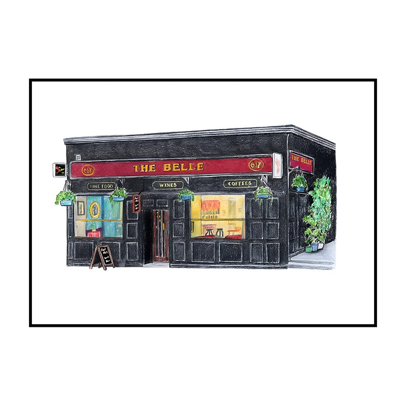 Glasgow Bookshops Wall Art Poster – Watercolor Illustrated Print