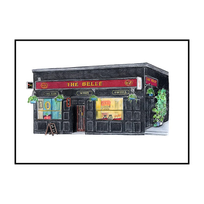 Glasgow Bookshops Wall Art Poster – Watercolor Illustrated Print