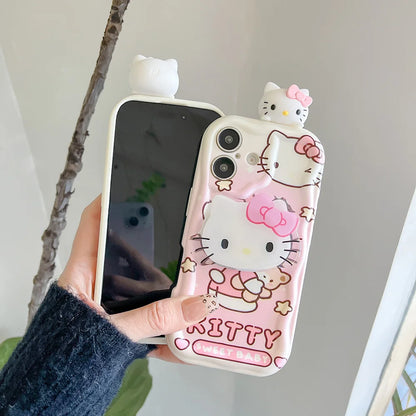 Pink Kitty Grip Tok Phone Holder for Samsung Galaxy