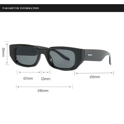 Retro Rectangle Sunglasses for Women – UV400 Designer Shades
