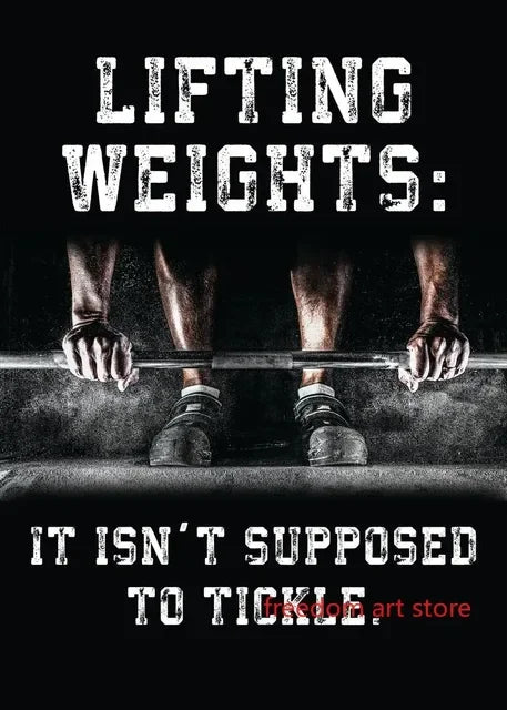 No Pain No Gain Gym Motivation Canvas Wall Art Print