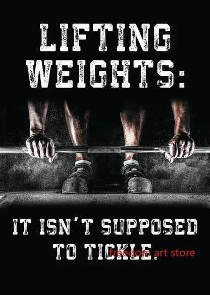 No Pain No Gain Gym Motivation Canvas Wall Art Print