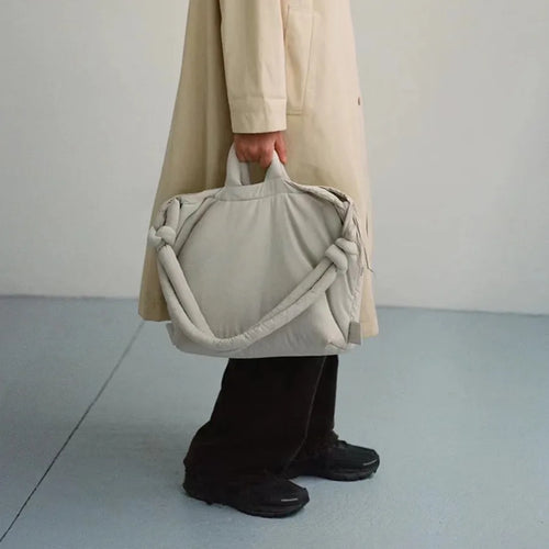 Puffer Tote Bag – Women's Padded Nylon Shoulder Bag