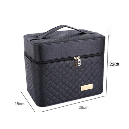 Large Capacity Makeup Organizer Case – Professional Cosmetic Bag
