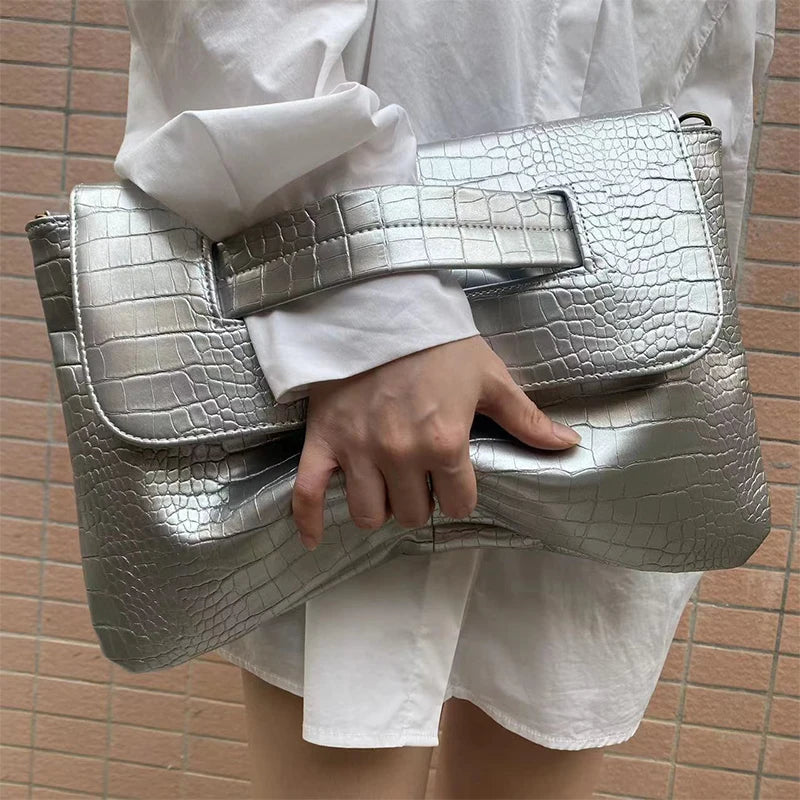 Fashion New Storage Bag Document Bagluxury Crocodile Pattern