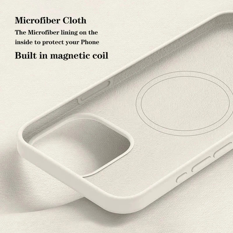 Original Magsafe Liquid Silicone Phone Case Iphone 17 16 14 15 Plus 13 Pro Max Wireless Charge
