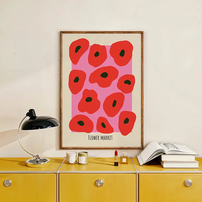 Minimalist Botanical Leaf Art Poster – Matisse-Inspired Wall Decor