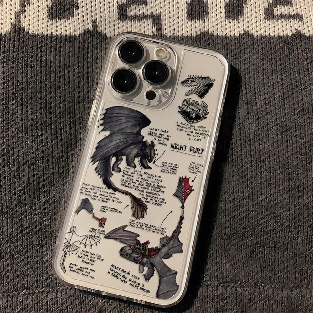 Toothless Night Fury Dragon Clear iPhone Case