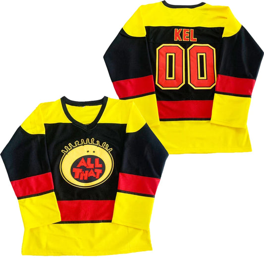 All That Kel #00 Ice Hockey Jersey – Embroidered Fan Sportswear