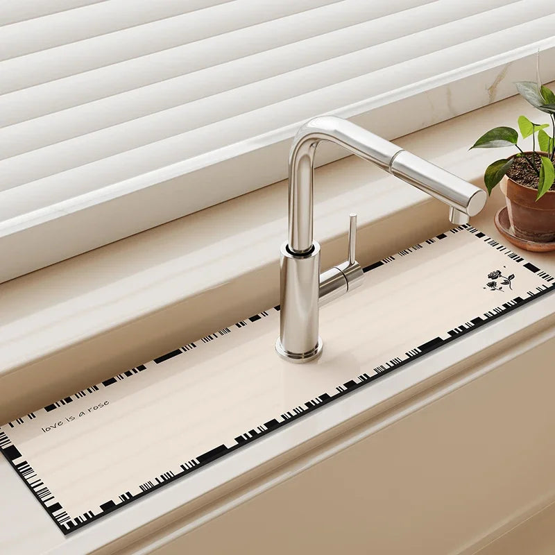 Diatomaceous Earth Sink Drain Mat – Absorbent Kitchen Faucet Mat