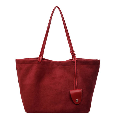 Women Flannel Large Capacity Shoulder Bag